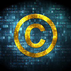 Image showing Law concept: Copyright on digital background