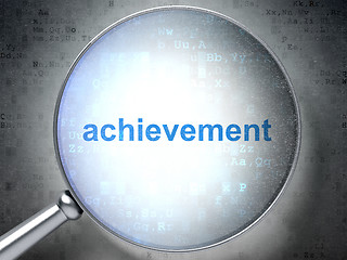 Image showing Education concept: Achievement with optical glass