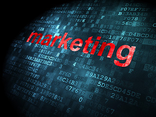 Image showing Advertising concept: Marketing on digital background