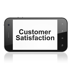 Image showing Marketing concept: Customer Satisfaction on smartphone