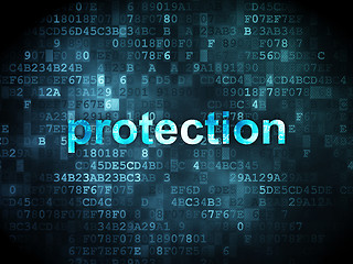 Image showing Safety concept: Protection on digital background