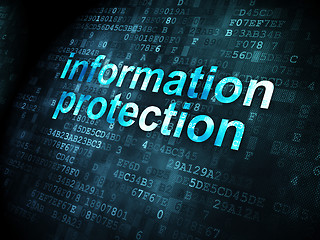 Image showing Privacy concept: Information Protection on digital background