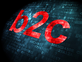 Image showing Business concept: B2c on digital background