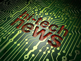 Image showing News concept: Hi-tech News on circuit board background