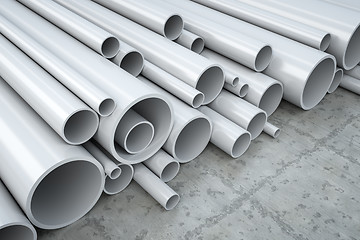 Image showing plastic pipes