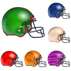 Image showing American Football Helmets