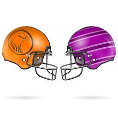 Image showing American Football Helmets