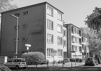 Image showing Black and white Hansaviertel in Berlin