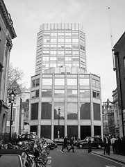 Image showing Black and white Economist building in London