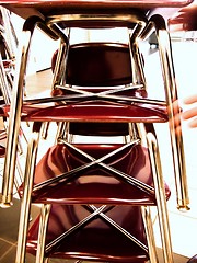 Image showing Stacked Chairs