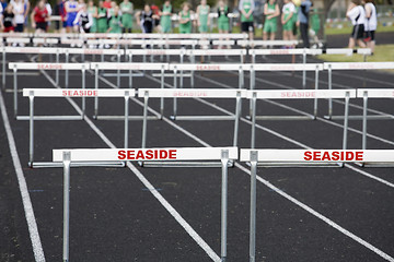 Image showing Hurdlers Waiting for the Starting Gun