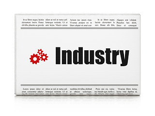 Image showing Finance news concept: newspaper with Industry and Gears