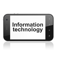 Image showing Information concept: Information Technology on smartphone