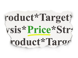 Image showing Marketing concept: Price on Paper background