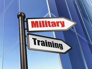 Image showing Education concept: Military Training on Building background