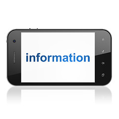 Image showing Information concept: Information on smartphone