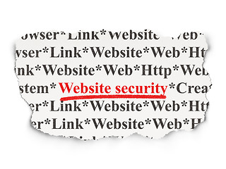 Image showing Web development concept: Website Security on Paper background