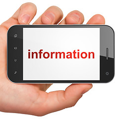 Image showing Information concept: Information on smartphone