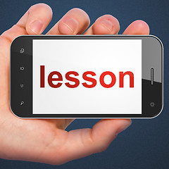 Image showing Education concept: Lesson on smartphone