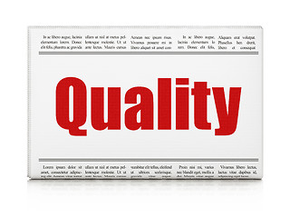 Image showing Marketing news concept: newspaper headline Quality