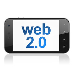 Image showing Web development concept: Web 2.0 on smartphone
