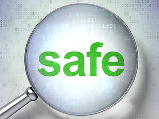 Image showing Protection concept: Safe with optical glass