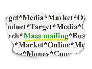 Image showing Advertising concept: Mass Mailing on Paper background