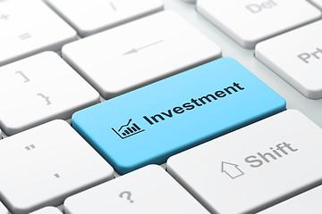 Image showing Business business concept: Growth Graph and Investment on comput