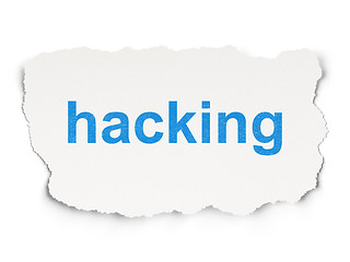 Image showing Safety concept: Hacking on Paper background