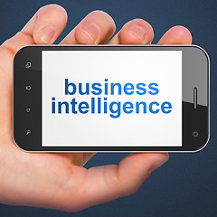 Image showing Finance concept: Business Intelligence on smartphone