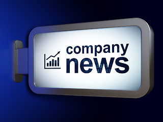 Image showing News concept: Company News and Growth Graph on billboard backgro