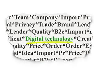 Image showing Data concept: Digital Technology on Paper background