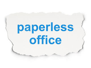 Image showing Business concept: Paperless Office on Paper background