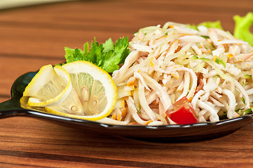 Image showing Salad with calamary