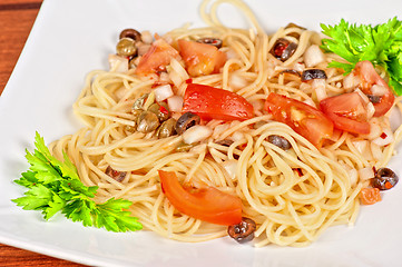 Image showing Pasta with vegetable