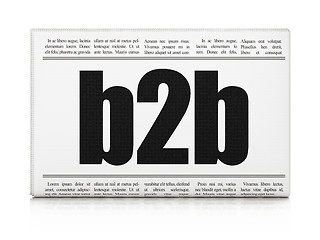 Image showing Business concept: newspaper headline B2b