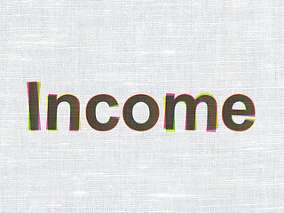 Image showing Finance concept: Income on fabric texture background