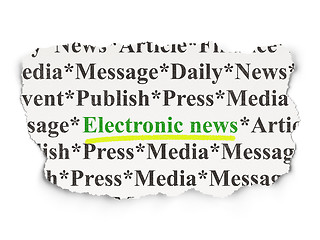 Image showing News concept: Electronic News on Paper background