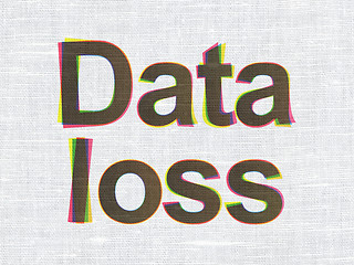Image showing Information concept: Data Loss on fabric texture background