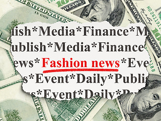 Image showing News concept: Fashion News on Money background