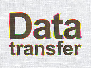 Image showing Data concept: Data Transfer on fabric texture background