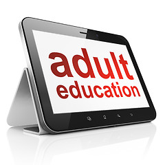 Image showing Education concept: Adult Education on tablet pc computer