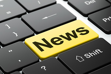 Image showing News concept: News on computer keyboard background
