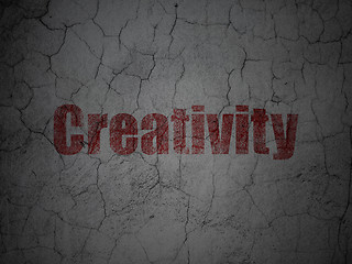 Image showing Advertising concept: Creativity on grunge wall background