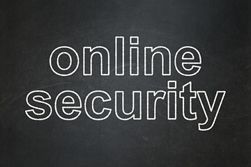 Image showing Safety concept: Online Security on chalkboard background