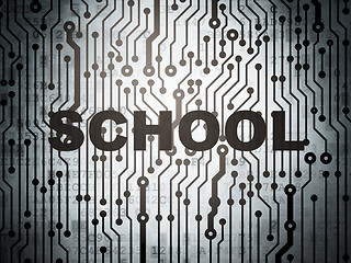 Image showing Education concept: circuit board with School