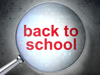 Image showing Education concept: Back to School with optical glass