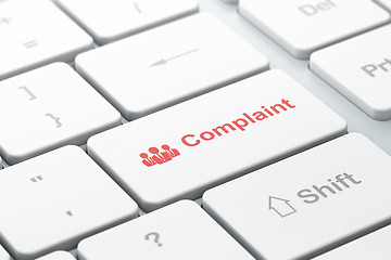 Image showing Law concept: Business People and Complaint on computer keyboard background