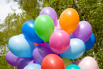 Image showing Colourful air balloons.