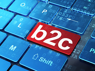 Image showing Finance concept: B2c on computer keyboard background